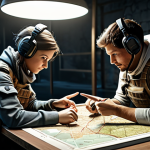 **

"A team of four PUBG players, fully clothed in tactical gear, collaborating around a table covered with a map of Erangel. They are pointing and discussing strategy, with headsets on and focused expressions. The scene is lit with warm, strategic lighting, giving a sense of teamwork and planning. Safe for work, appropriate content, fully clothed, professional, modest, family-friendly, perfect anatomy, correct proportions, natural pose, well-formed hands, proper finger count, natural body proportions."

**